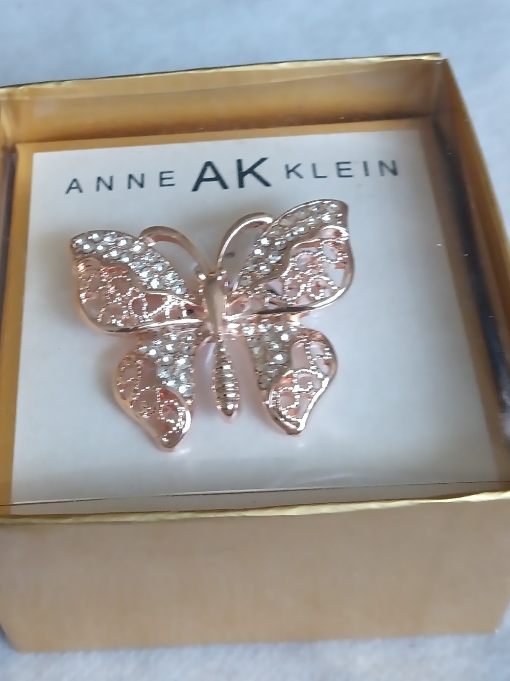 ANNE AK KLEIN BUTTERFLY BROOCH